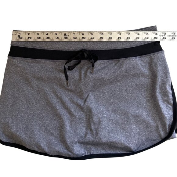 90 Degree By Reflex Womens Active Skort Gray Black Stretchy Activewear Size L - Picture 5 of 7
